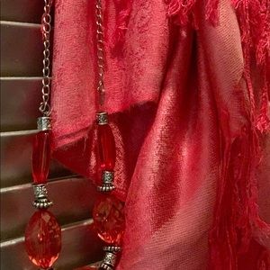 Long Bead Vintage Necklaces (Red & Pink Available)